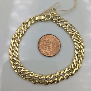 Vintage 14kt Gold Plated 1/4" Curb Chain Bracelet